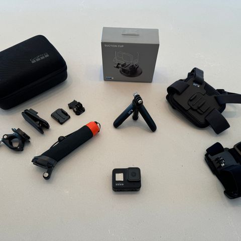 GoPro Hero 8 Black 4K med masse ekstrautstyr