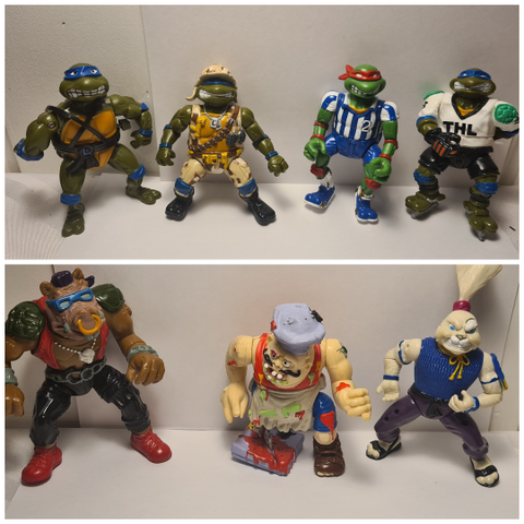 Teenage Mutant Ninja Turtles - Vintage Samlefigurer fra 80- og 90-tallet