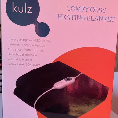 Kulz comfy cosy heating blanket / varmeteppe