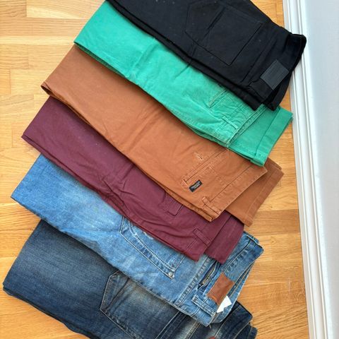 6x Jeans / Bukser herre + 2x shorts