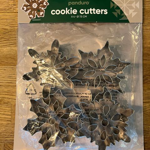 Cookie cutters fra Panduro (kakeutstikkere i snøfnuggmotiv)