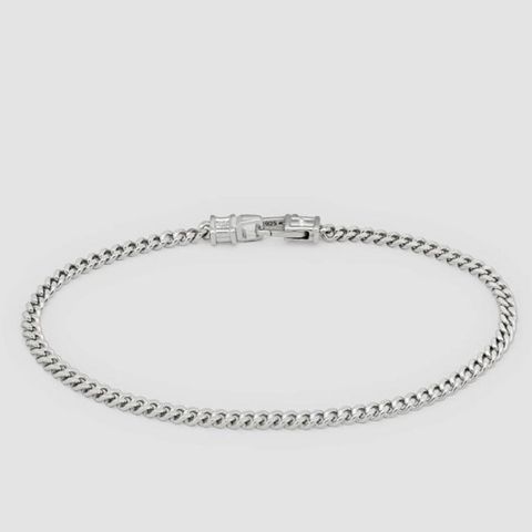 TOM WOOD Curb Bracelet Medium Silver