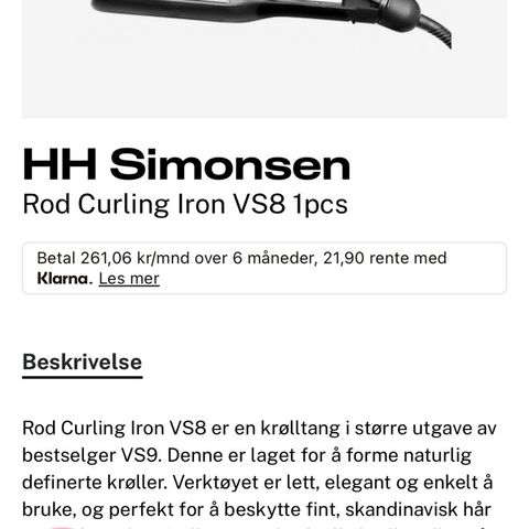 Krølltang Rod vs8