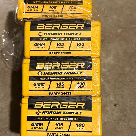 400 stk 6 mm 105 berger hybrid target