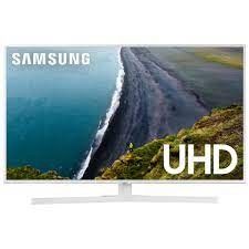 Stillig hvit 50" Samsung smart tv      4k uhd