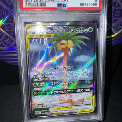 Rowlet & Alolan Exeggutor GX #56 PSA 9 - Sky Legend | Pokemon Japansk