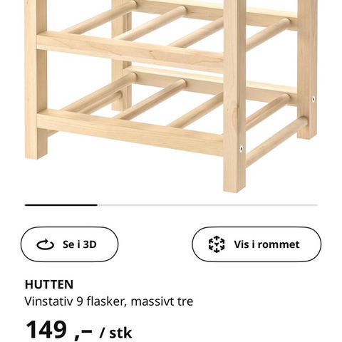 IKEA HUTTEN Vinstativ