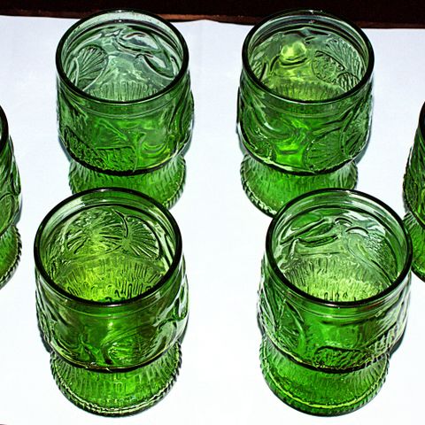 6 retro glass "Fidenza"  selges