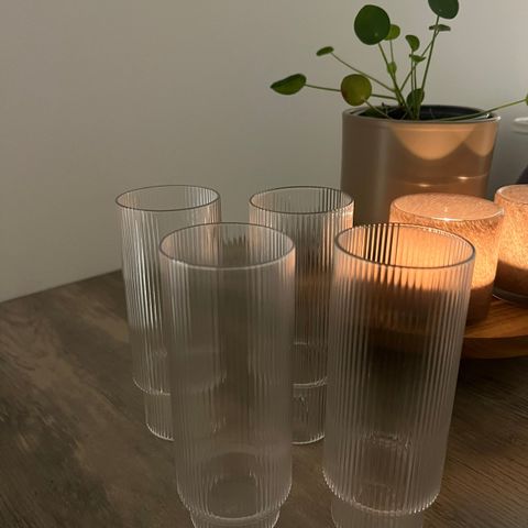 Ferm living ripple long drink glass 4stk