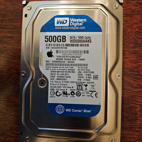 3,5" WD 500 GB HDD