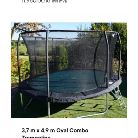 Jumpking Oval trampoline 3,7x4,9