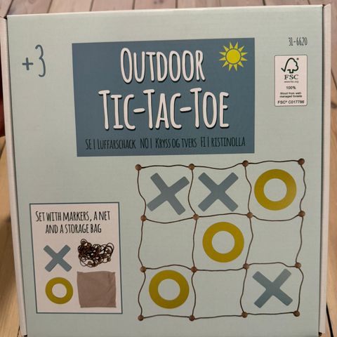 Tic tac toe/tre på rad hagespill