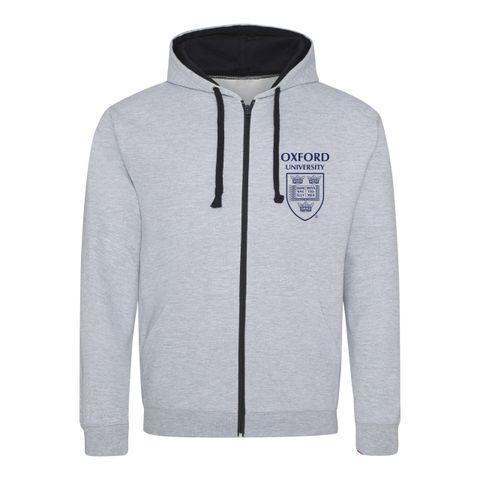 Hoddie med zip Oxford University