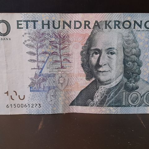 2008 SVENSK 100 KRONOR SEDDEL