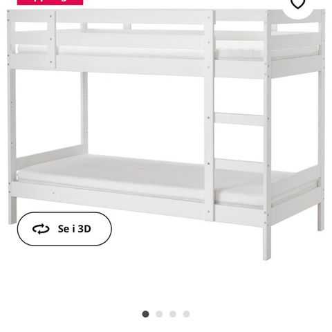 Hvit Mydal køyeseng fra Ikea