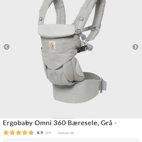 Ergobaby Omni 360 Bæresele, Grå