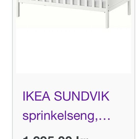 Ny Sundvik sprinkelseng fra IKEA i grå