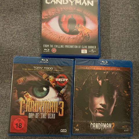 Candyman 1-3 (blu-ray) trilogi skrekk horror film klassiker