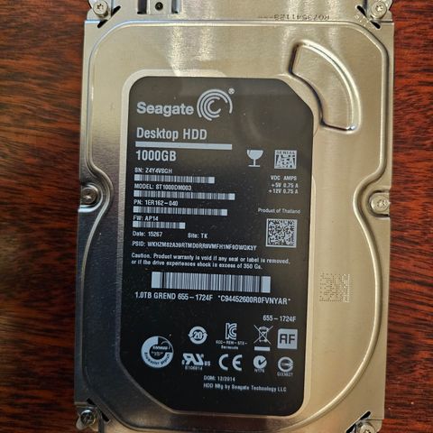 Seagate 1 TB 3,5" HDD