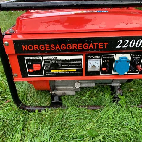 Selger bensin aggregat 2 kw. Norgesagregatet 2200 B