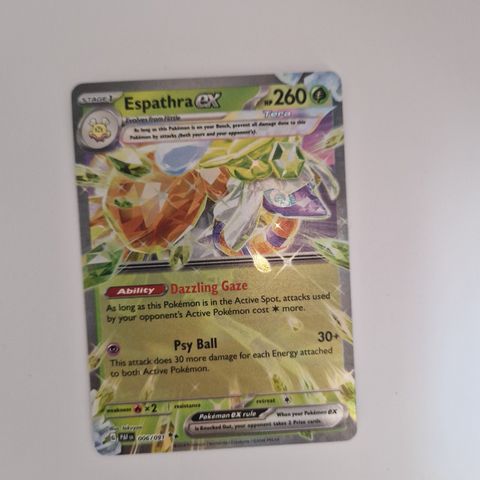 Pokemon Espathra Ex #006/091