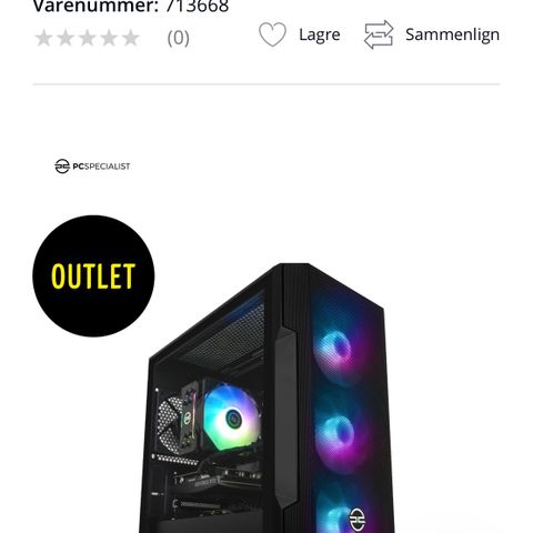 Gaming PC med kvittering