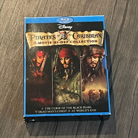 Pirates of The Caribbean 1-3 på Blu-ray(Box set)