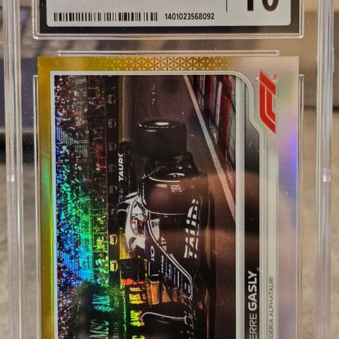 2022 Topps Chrome F1 Pierre Gasly Gold Refractor Gem Mint 10.