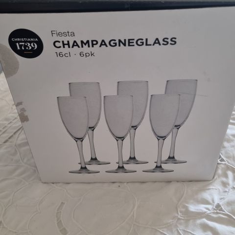 6 stk Fiesta champagneglass 16 cl med orginaleske