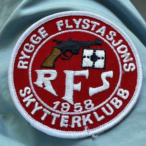 Rygge Flystasjons Skytterklubb RFS 1958 tøymerke