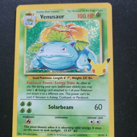 Venusaur Pokémon Kort