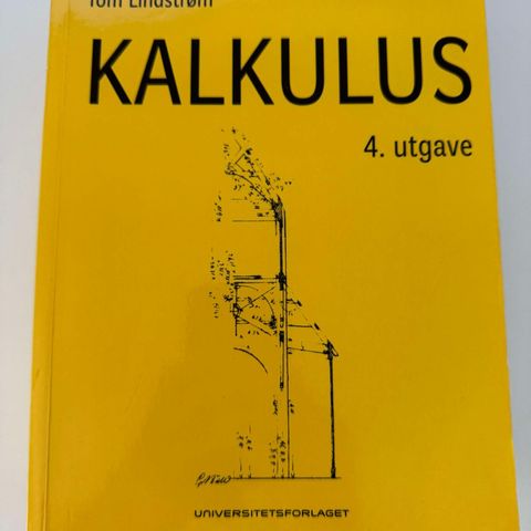 Kalkulus Lindstrøm (4. utgave) + studiebok (3. utgave)