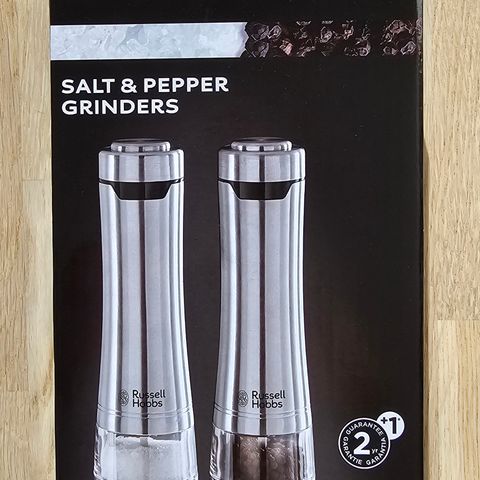 Batteridrevet salt og pepperkvern.