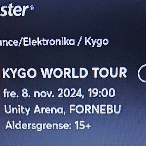 KYGO VIP golden circle billetter selges. Bud kan vurderes