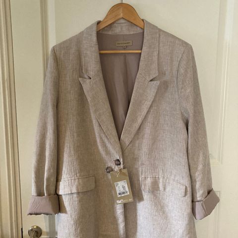 Ny blazer / dressjakke i lin/bomull str 44