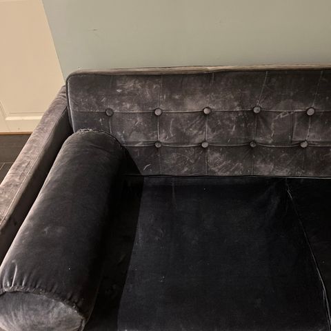 Velour sofa