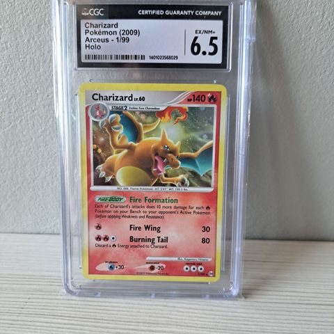 Charizard - 1/99 - CGC 6.5 - Pokemon kort