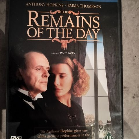 Remains of The day ( DVD) Anthony Hopkins - 1993 - 86 kr inkl frakt