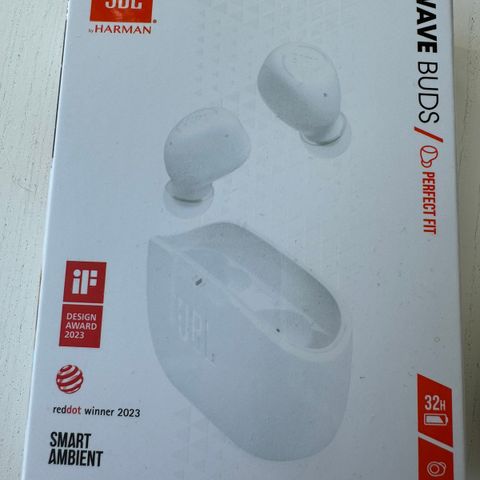 JBL wave buds, fått i gave.