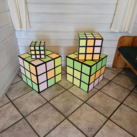 Uv neon stor rubikscube