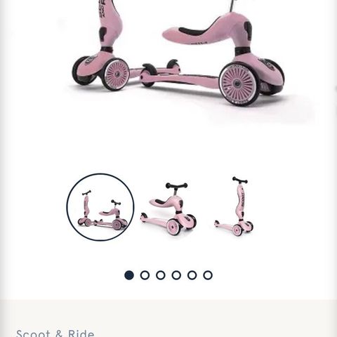 Scoot & Ride sparkesykkel i dus rosa