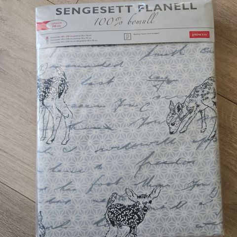 Sengesett flanell 140x200cm 100%bomull