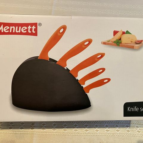 Menuett knivsett med holder