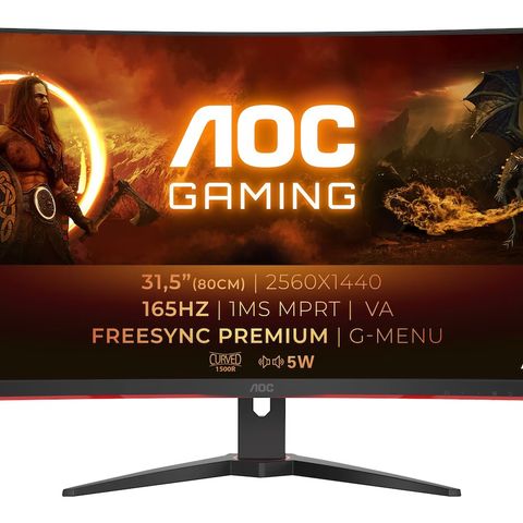 AOC 32" Curved gamingskjerm CQ32G2SE/BK