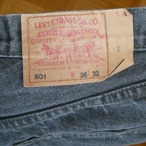 Levis jeans 501 sort vintage