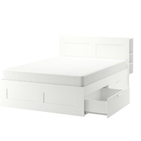 IKEA BRIMNES Bed with Mattress and Slats - Great Condition!