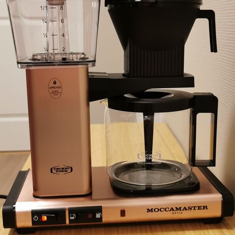 Moccamaster Optio kaffetrakter rosegull