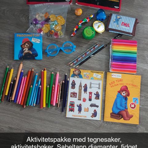 Leker, Kaptein Sabeltann/ Paddington aktivitetsbøker, tegnesaker mm