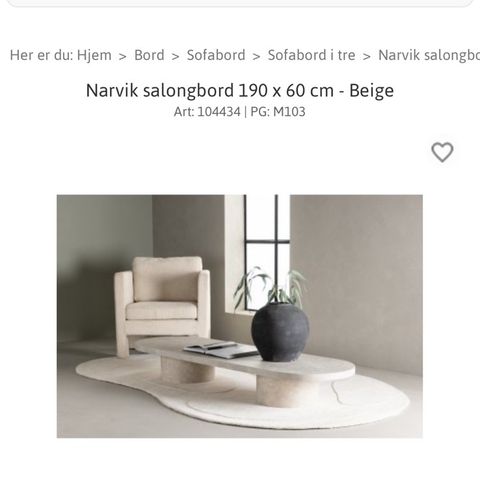 Sofabord Narvik