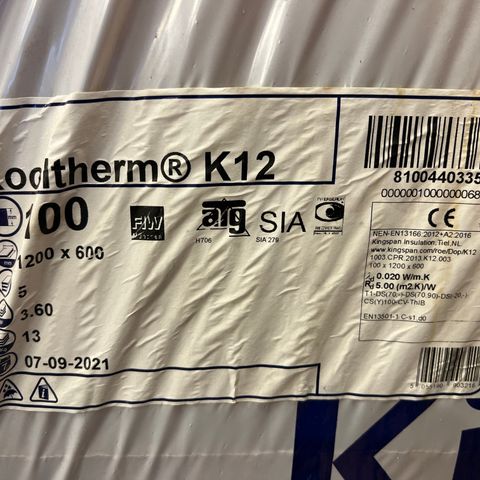 Kingspan Kolltherm K12 isolasjon